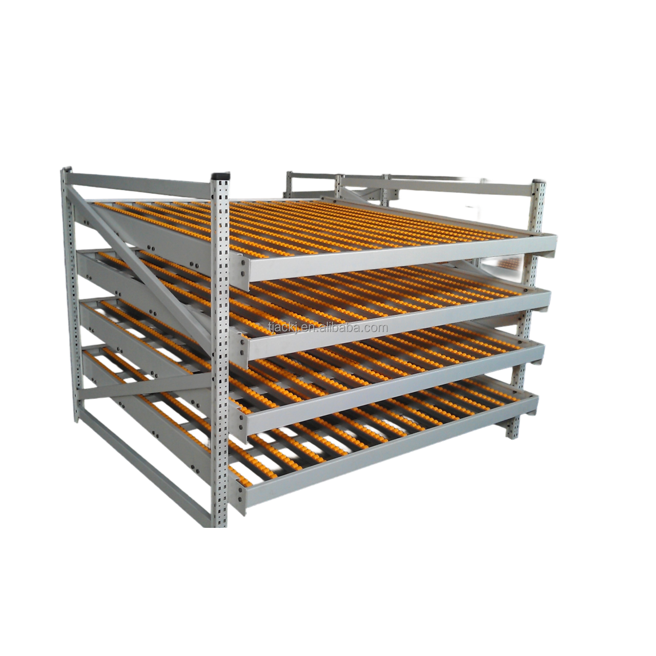 AOCHEN Collapsible Powder Coated Warehousing Logistics Mobile Gravity Pallet Roller Steel Rack