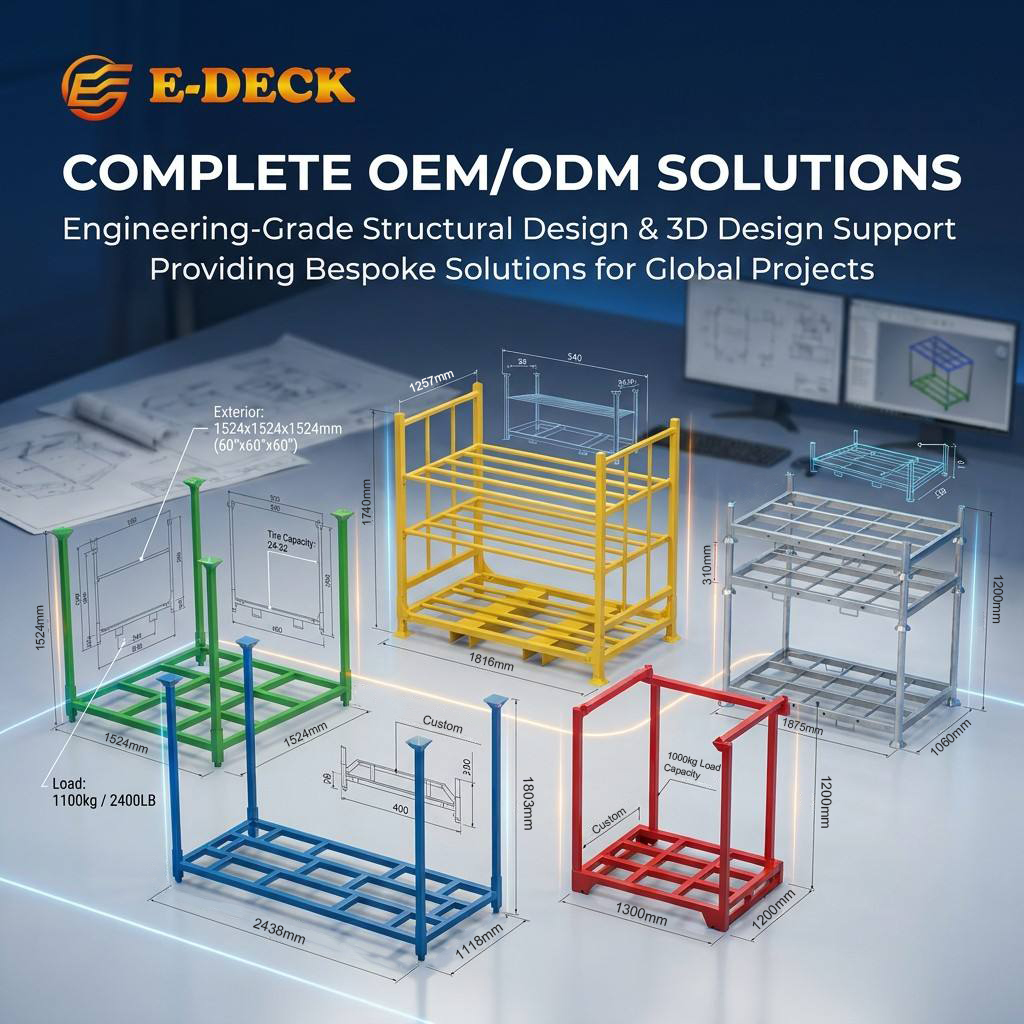 Customized Heavy Duty Metal Powder Coated Storage Steel Stacking Racks for Warehouse
