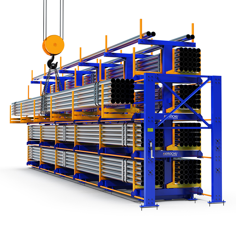 Industrial Racking System Heavy Duty Warehouse Pipe Storage Rack Custom Size Telescopic Profile Storage Rack for Steel Tube