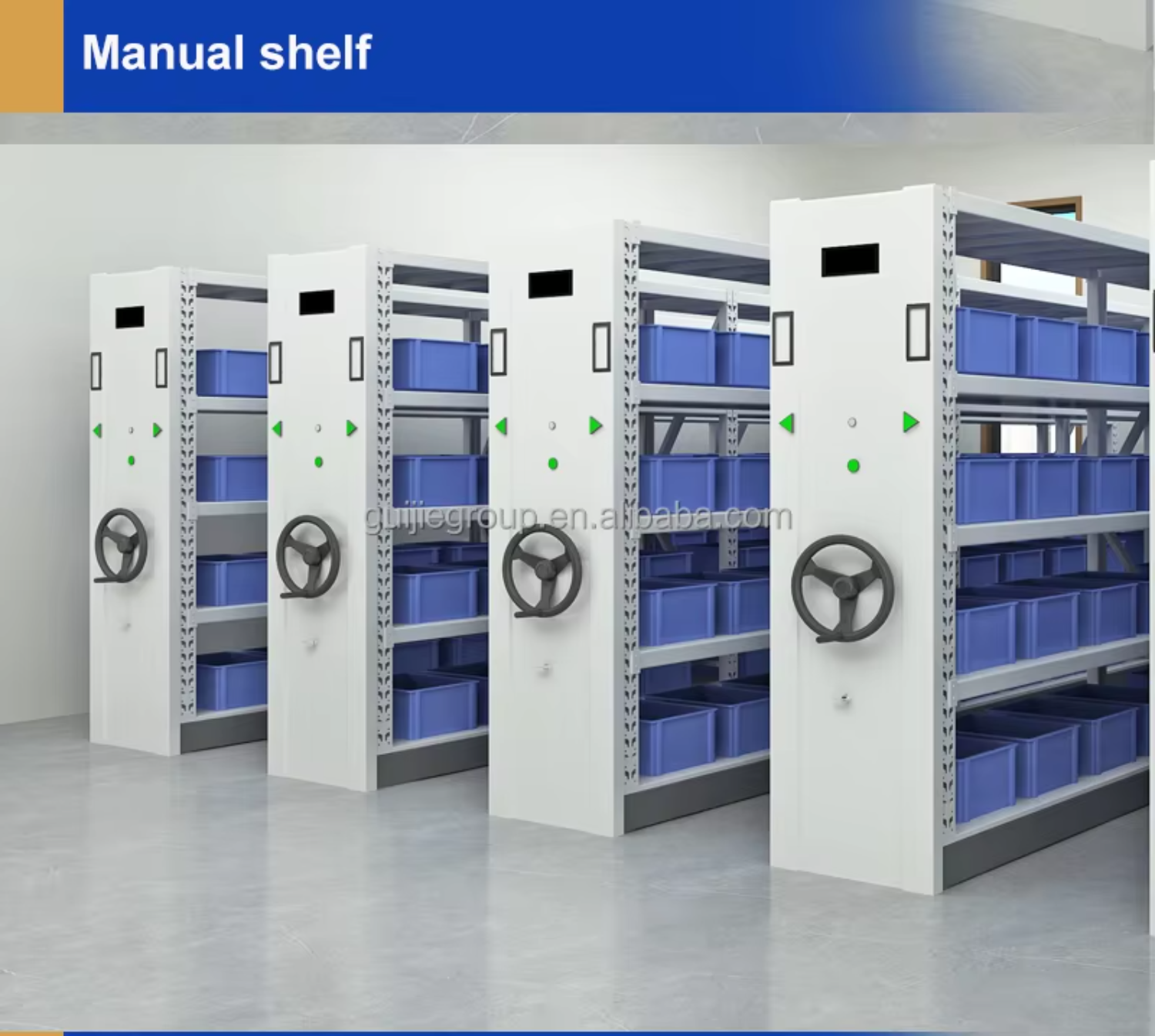 Steel Large Archives Mobile Shelving Metal Movable Compactor Filing Cabinet Mass Compactor Full Space Warehouse Rack