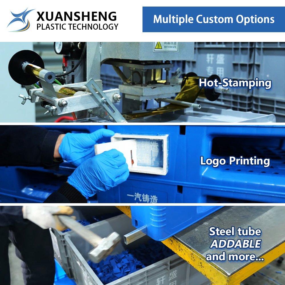 NEXARA High Load-Bearing Capacity Euro Pallet Moisture-Proof Logistics Plastic Shelf 4-Way Single Faced For Warehouse Pad Use