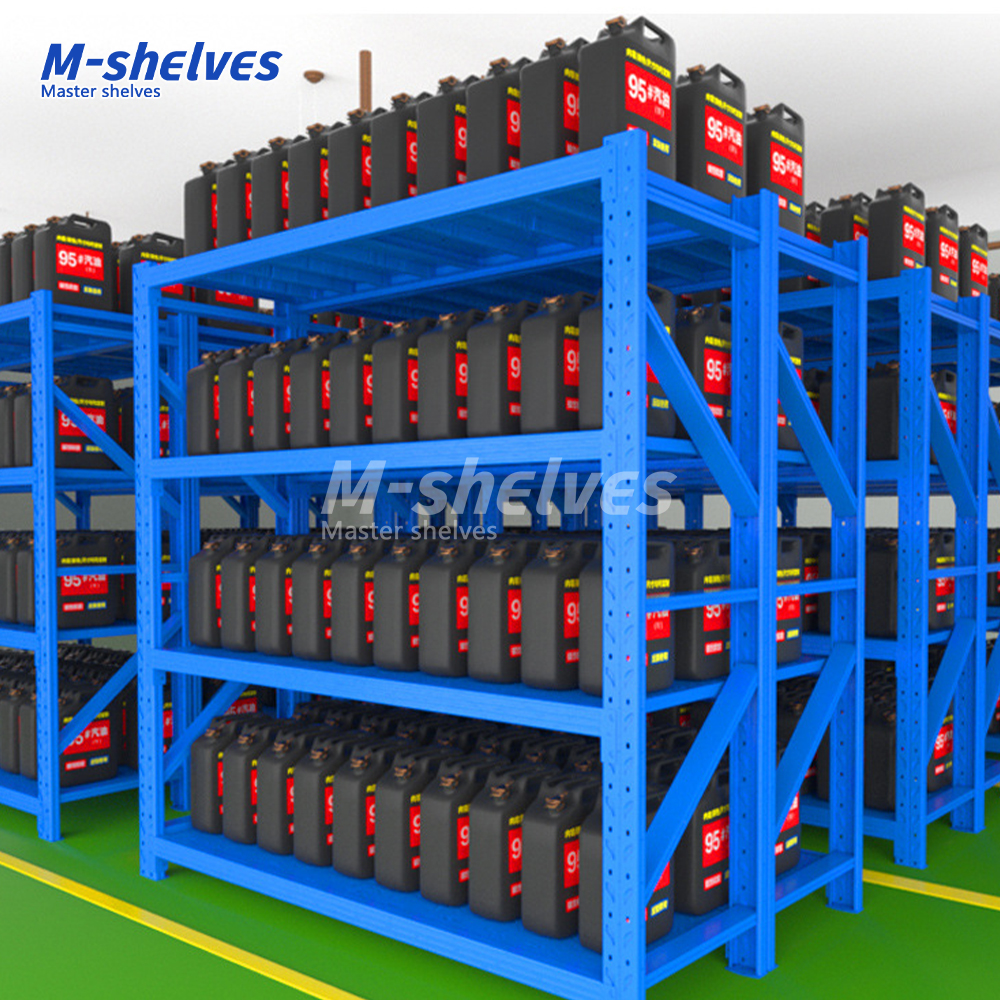 Factory Supply Customized Industrial Workshop Display Shelving Shelves Iron Warehouse Storage Rack for Garage Office