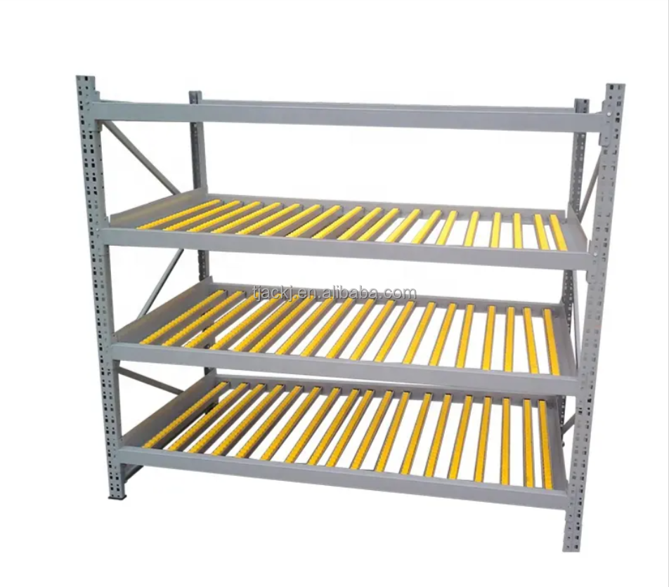 AOCHEN Collapsible Powder Coated Warehousing Logistics Mobile Gravity Pallet Roller Steel Rack