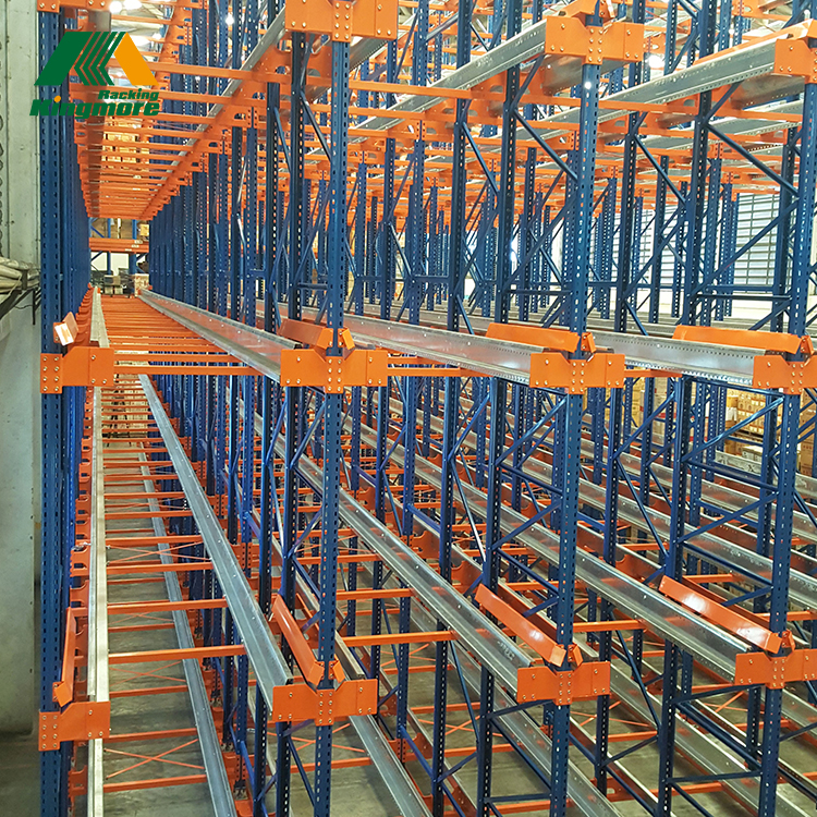Automated Radio Shuttle Q235B Steel Rack System Warehouse Stacking Rack Heavy Duty Colorful Pallet Rack