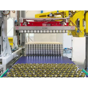 TRAPO Efficient Palletizer For Cans Focused On Packaging Line Transport Safety