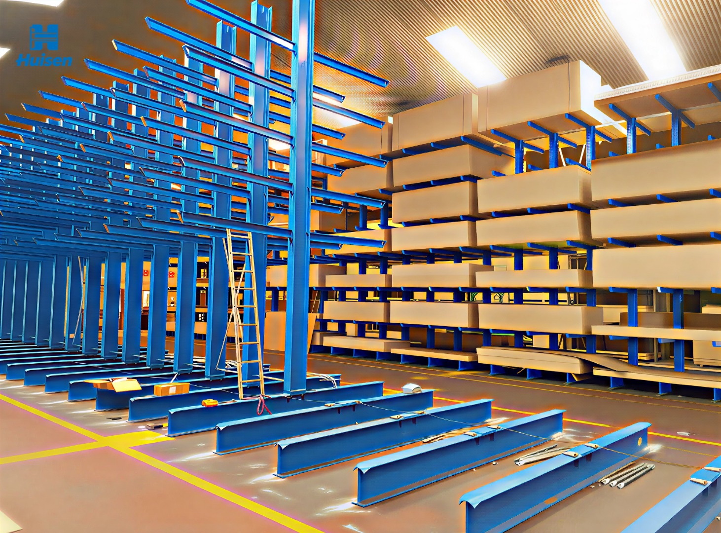 Sheet Storage Rack Industrial Storage Inventory Organization Long Goods Handling Distribution Warehouse Layout Planning