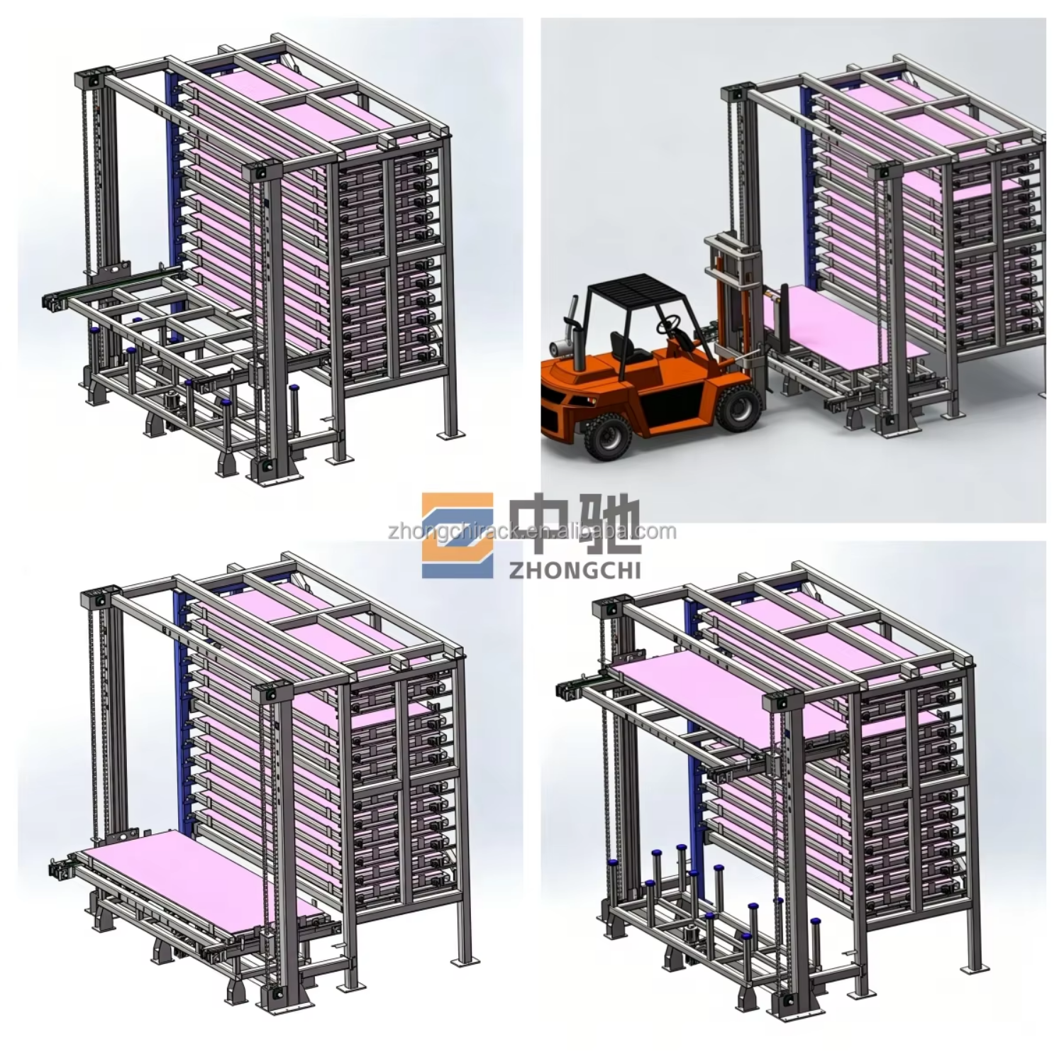 Intelligent Anti-Rust Powder Coated Warehouse Rack System for Steel Plate Storage Automated Multi-Layer Industrial Solution