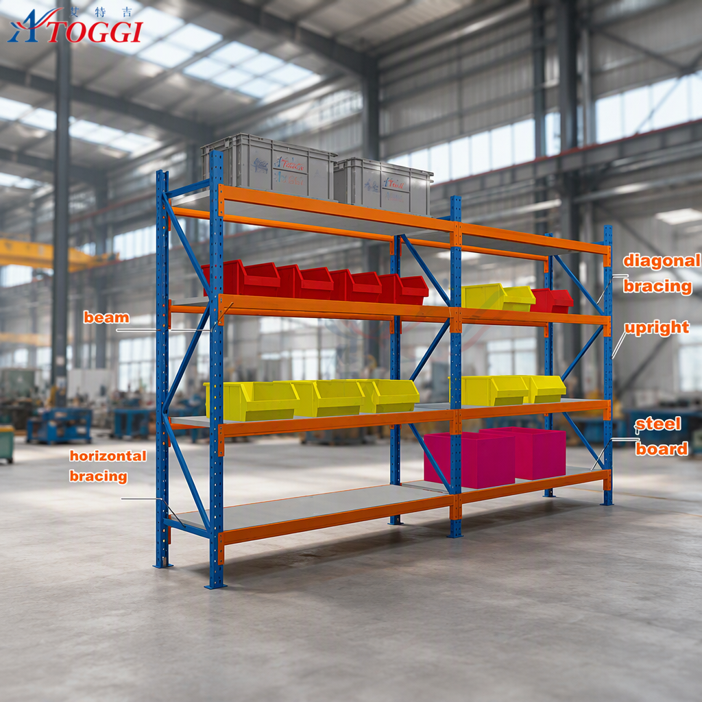 Heavy Duty Wide Span Pallet Rack, Industrial Warehouse Storage Pallet Racking for Bulk Goods Storage