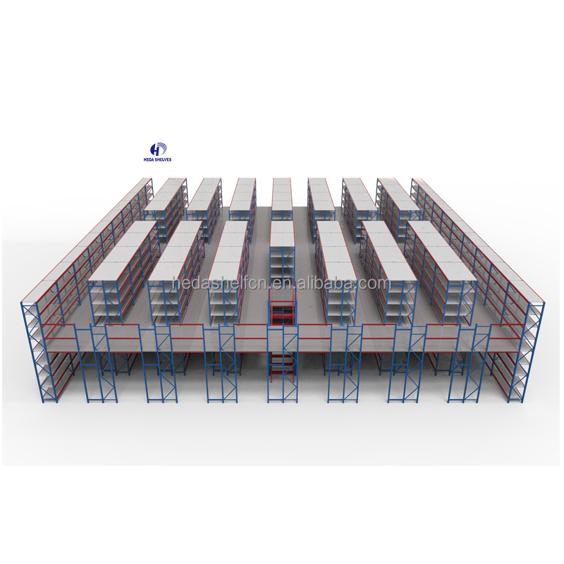 Wholesale Supplier Mezzanine Rack Heavy Duty Industrial Shelving Warehouse Shelf Racks