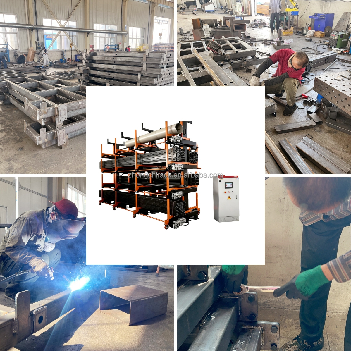 Motor Driven Telescopic Cantilever Rack for Efficient Steel Pipe Profile Warehouse Storage
