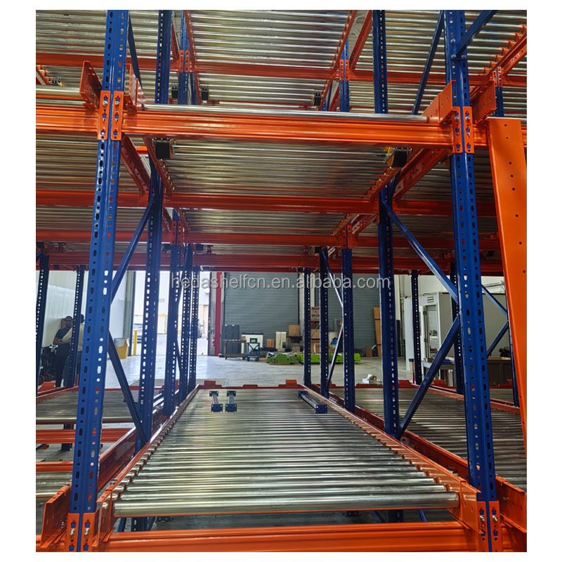 Factory Customization Heavy Duty Warehouse Storage Pallet Gravity Roller Flow Rack Shelves
