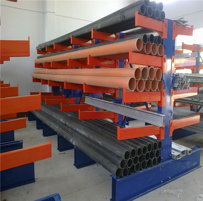 Warehouse Storage Racking Factory Racking Cantilever Racking Blue Orange Single Arm High Load Capacity Long Goods Customized