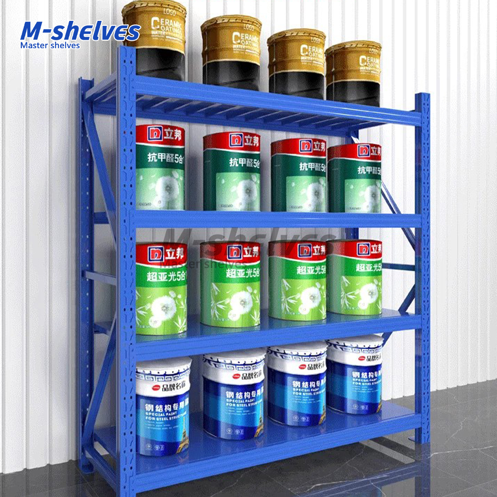 Factory Supply Customized Industrial Workshop Display Shelving Shelves Iron Warehouse Storage Rack for Garage Office