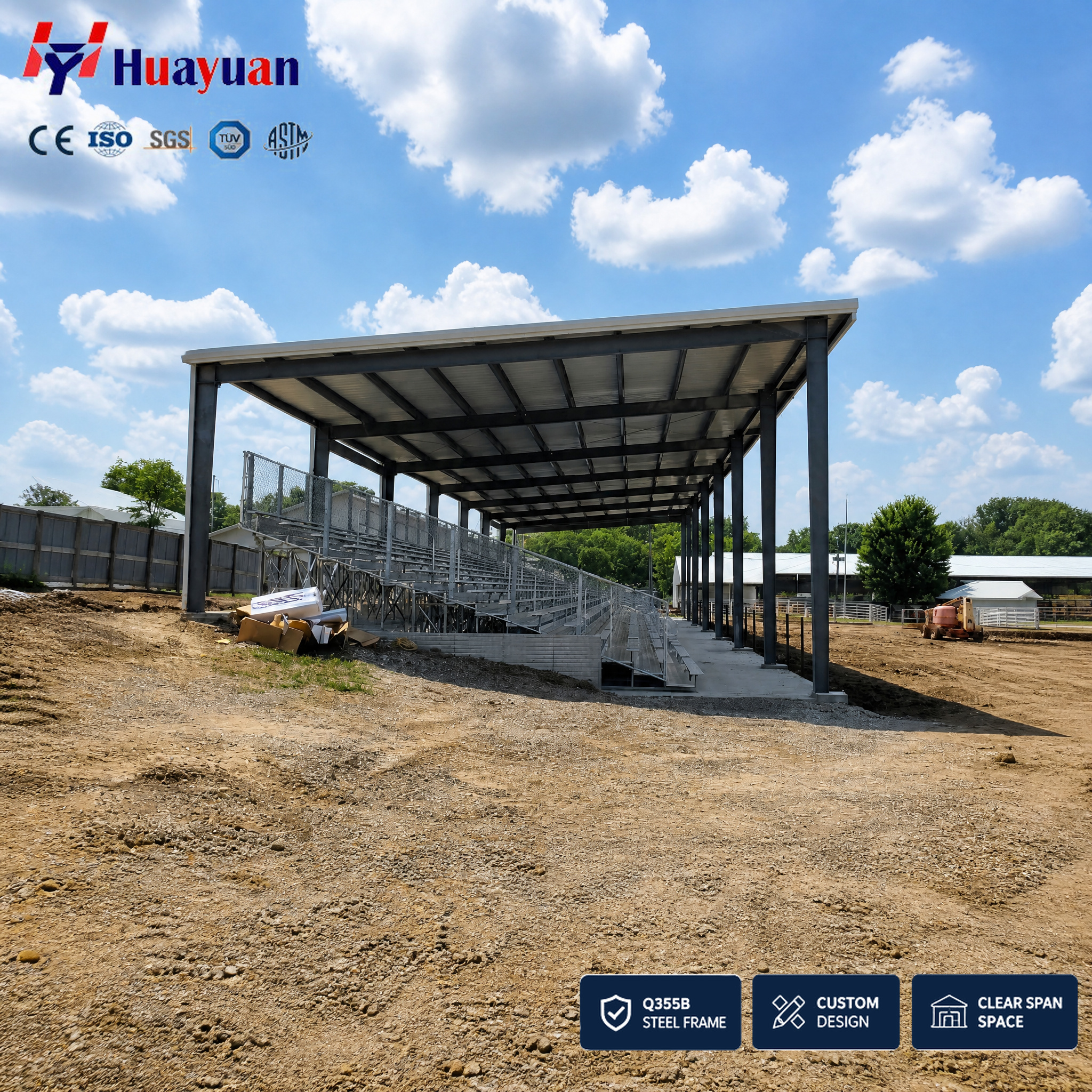 Steel Structure Warehouse Building Prefabricated Space Frame Industrial Workshop Storage Center Large Span CE ISO AISC
