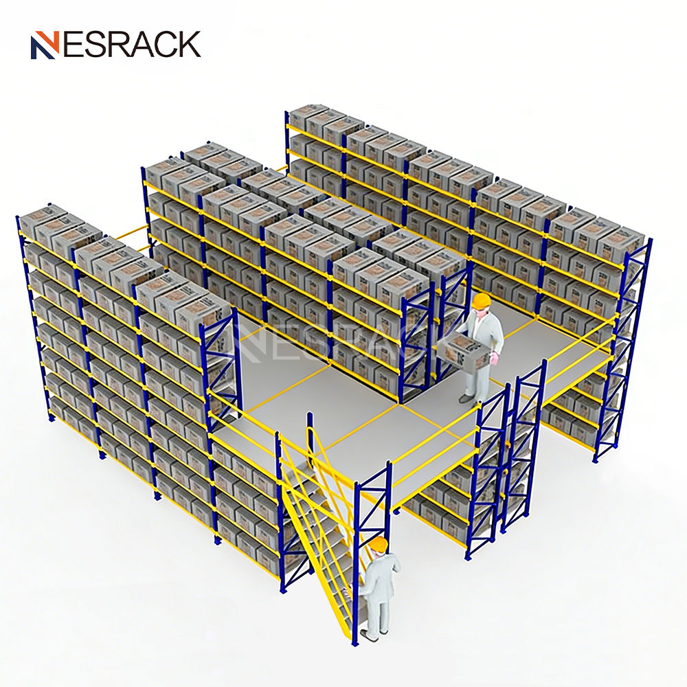 Generous Stacking Warehouse Pallet Racking System Mezzanine Floor Racks Stair Rack Wire Deck Storage Shelf Mezzanine Platform