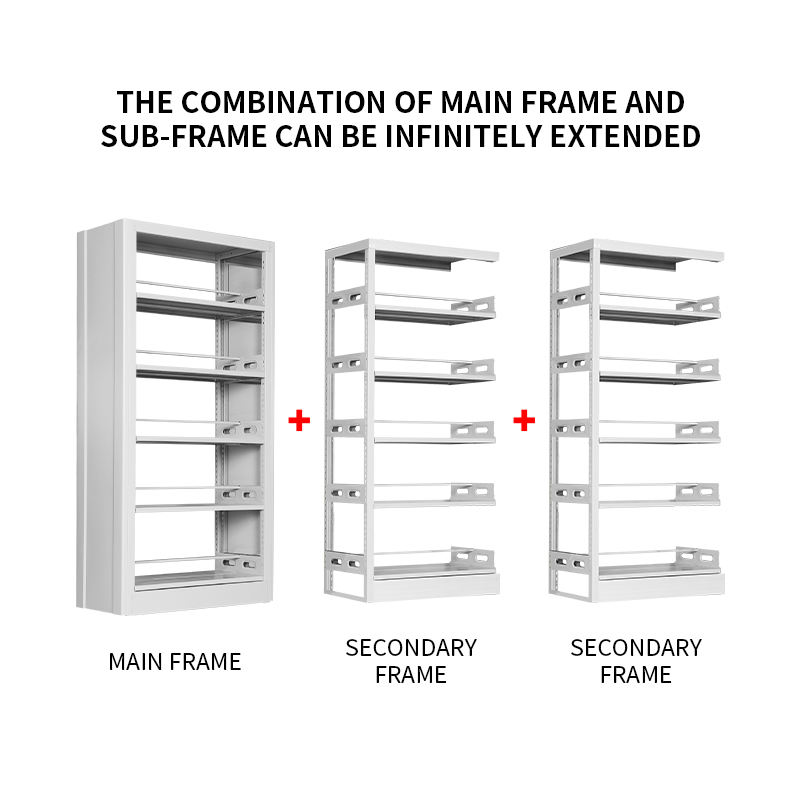 Engineering Bulk Purchasing Heavy Duty Modern Extendable Space Saving Steel Library Shelving Double Face Book Storage Rack