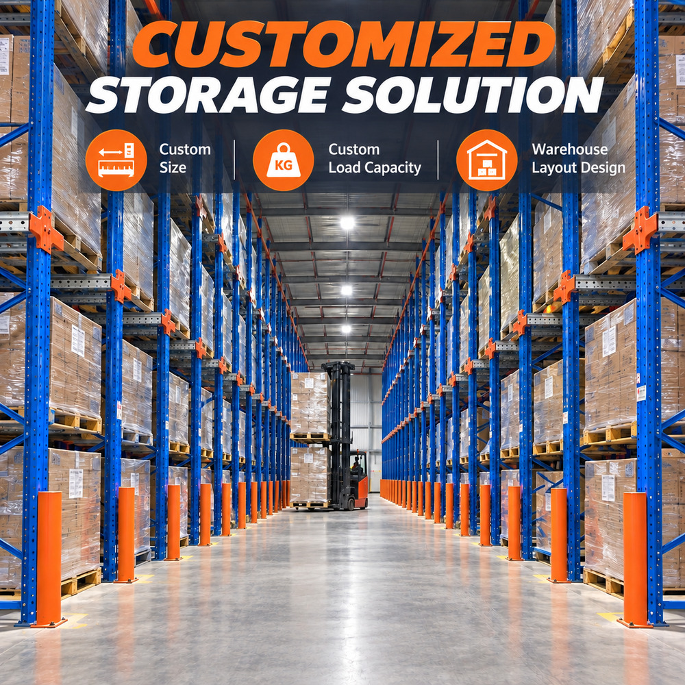 ODM OEM Q235 Steel Heavy Duty High Density Coldroom Coldstore Drive in Through Pallet Racking Warehouse Storage System