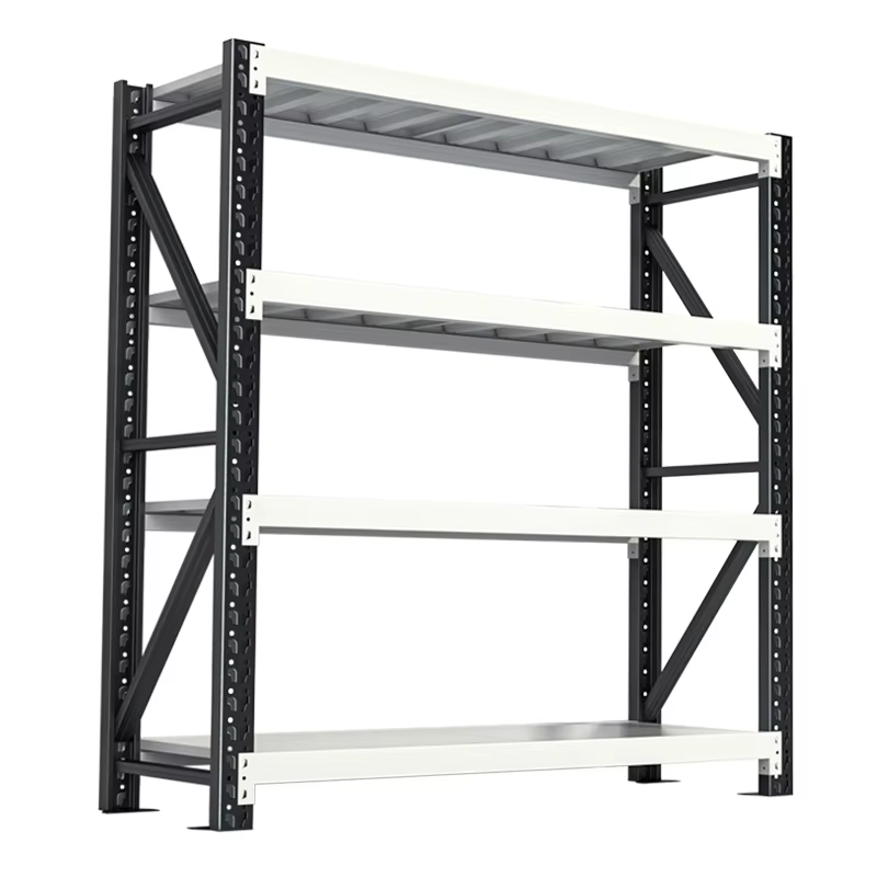 Low Price Racking Adjustable Metal Boltless Shelf and Racks Warehouse Storage Medium Duty Metal Rack Shelf