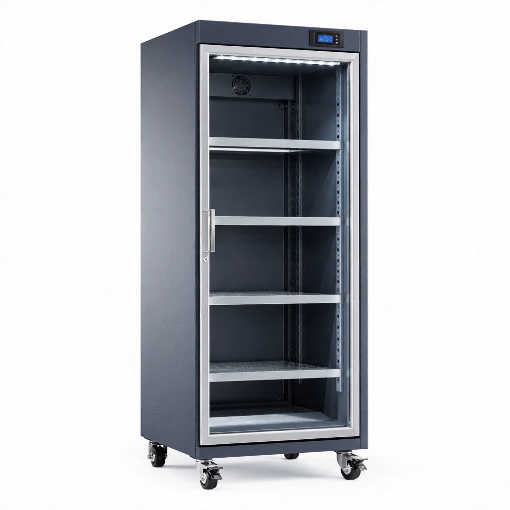 Single Door Nitrogen Cabinet Ultra Dry Storage Cabinet 1-10%RH LCD Display Adjustable Shelves For SMT Workshop
