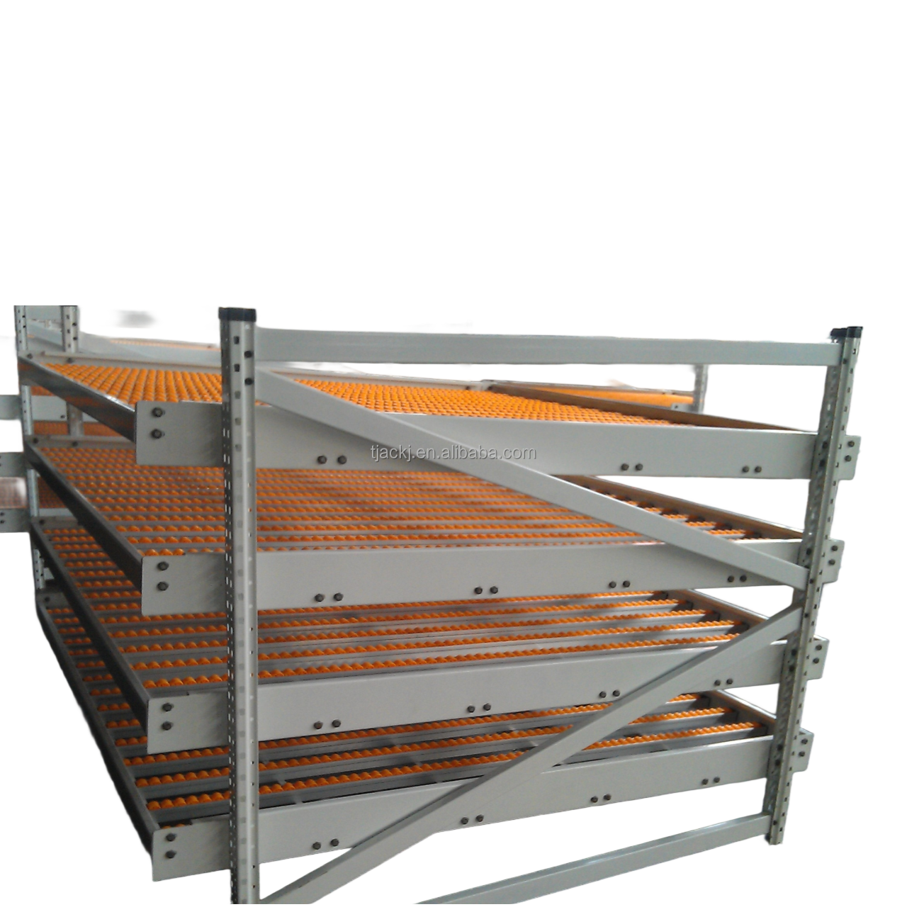 AOCHEN Collapsible Powder Coated Warehousing Logistics Mobile Gravity Pallet Roller Steel Rack