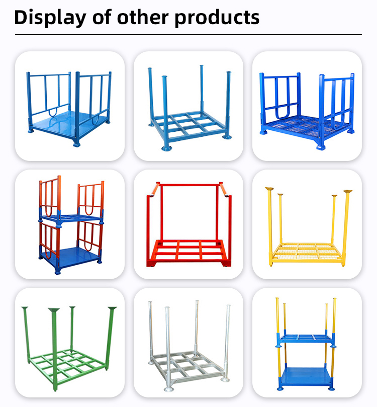 Warehouse Storage Metal Stackable Rack Heavy Duty Pallet Stacking Frames Foldable Customized Stack Pallet Rack Stacking Rack
