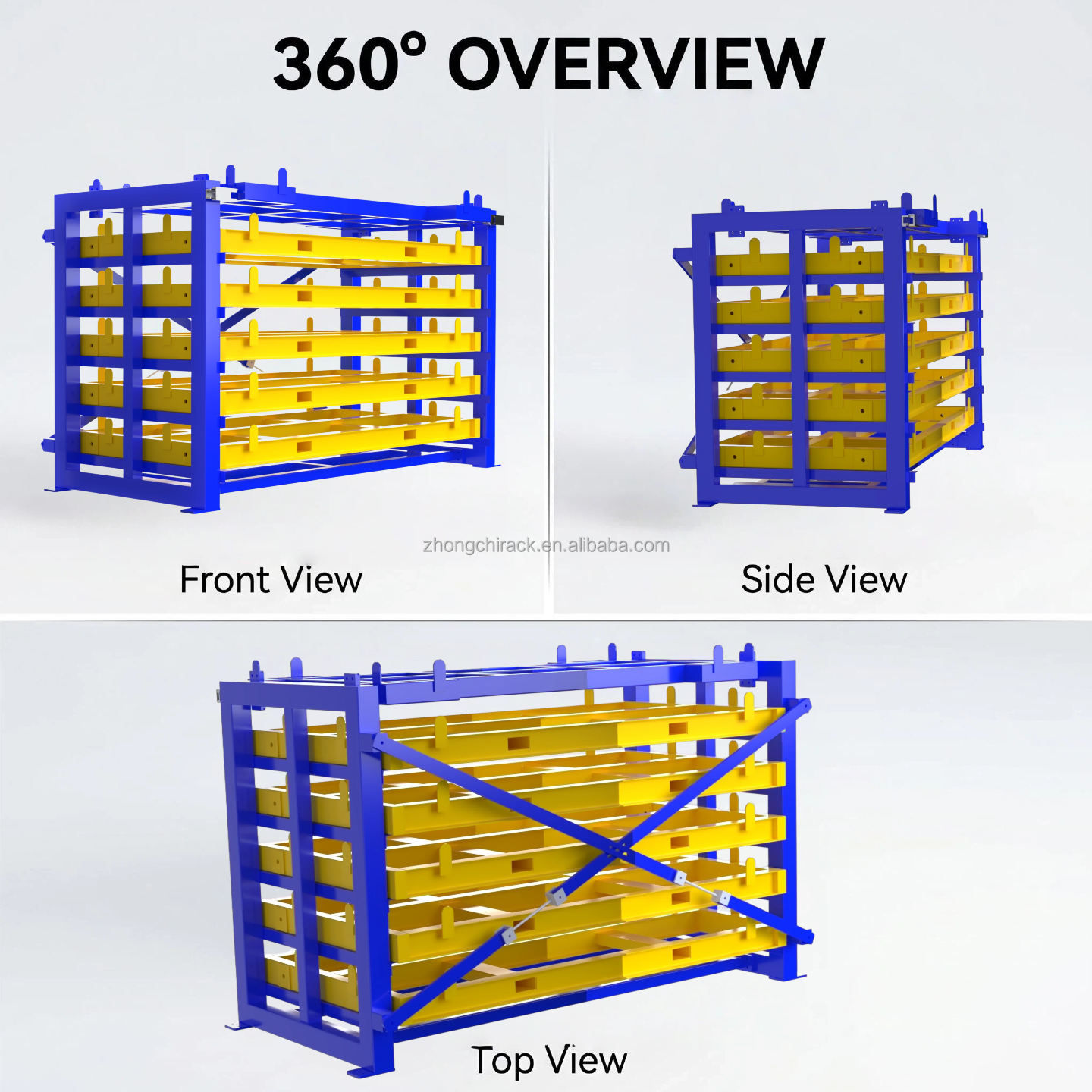 Vertical Steel Heavy Duty Anti-Rust Sheet Material Storage Rack With Space Saving Drawer Structure