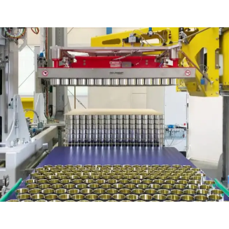 TRAPO Efficient Palletizer For Cans Focused On Packaging Line Transport Safety
