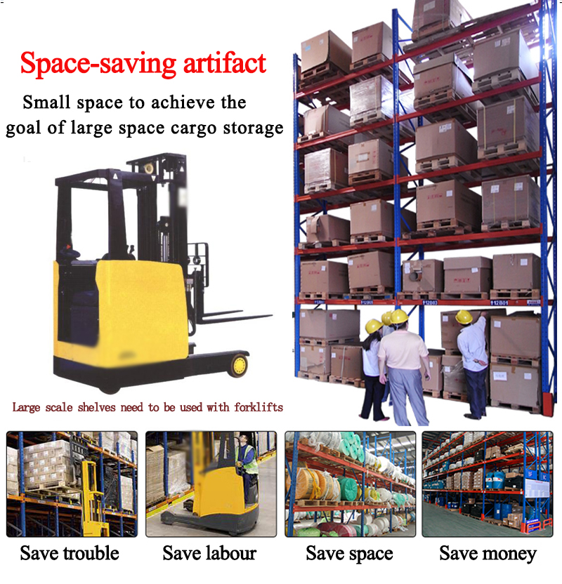 Heavy duty warehouse storage pallet rack system