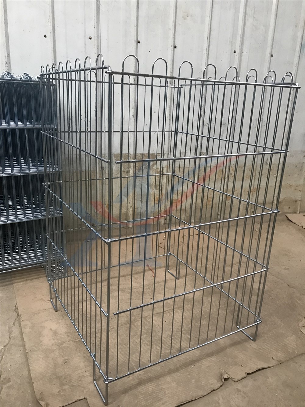 Light Duty Galvanized Steel Wire Shelving Collapsible Small Wire Rack with 50kg Load Capacity