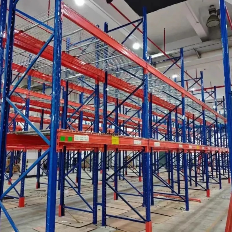 Steel Pallet Rack Heavy Duty Warehouse Storage Rack System Rivet Adjustable 5-Tier Powder Coated Industrial