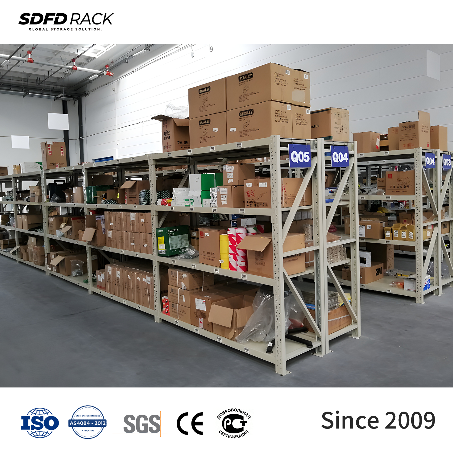 Custom 200kg 300kg 500kg Adjustable Pallet Racks Steel Heavy Duty Shelf Long Span Warehouse Shelving for E-commerce Storage
