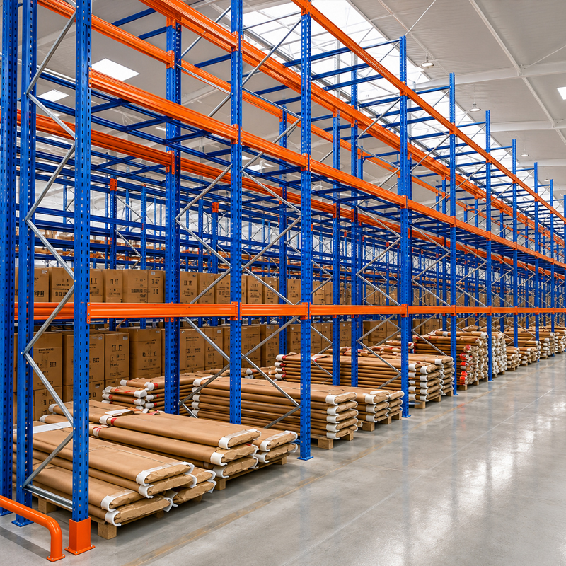 Heavy Duty Pallet Rack 1000KG 2000KG Per Level Metal High Density Free 3D Design Q235B Steel Shelving