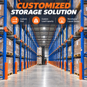 ODM OEM Q235 Steel Heavy Duty High Density Coldroom Coldstore Drive in Through Pallet Racking Warehouse Storage System