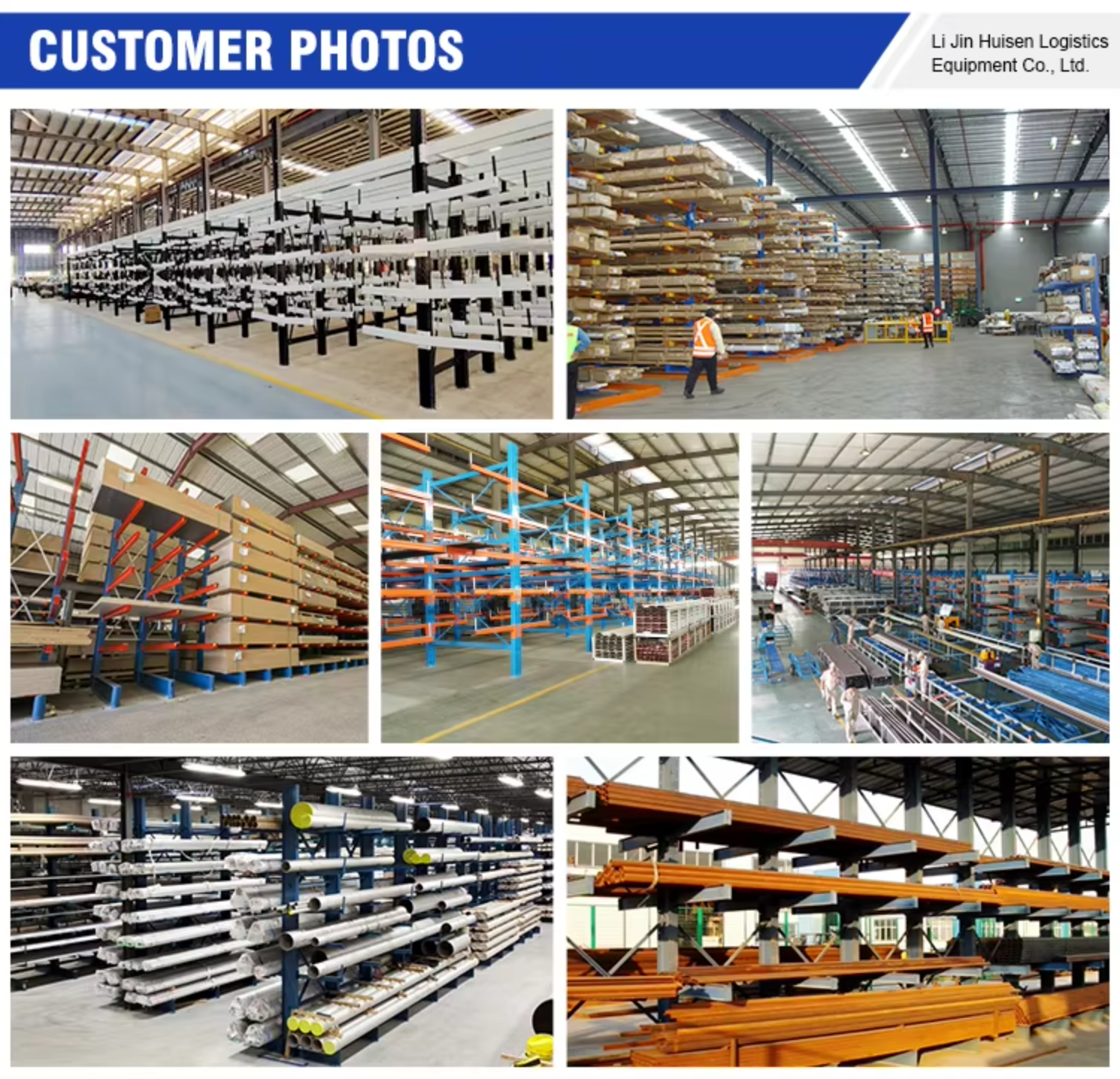 Warehouse Metal Pipe Racking Modular Upright Column Setup for Long Material Storage Anti-corrosion Powder Coated