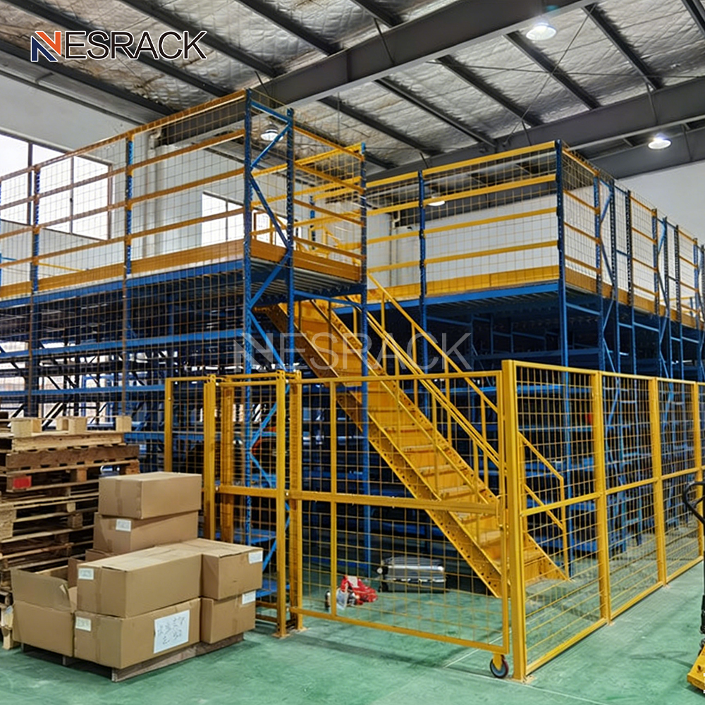 Generous Stacking Warehouse Pallet Racking System Mezzanine Floor Racks Stair Rack Wire Deck Storage Shelf Mezzanine Platform