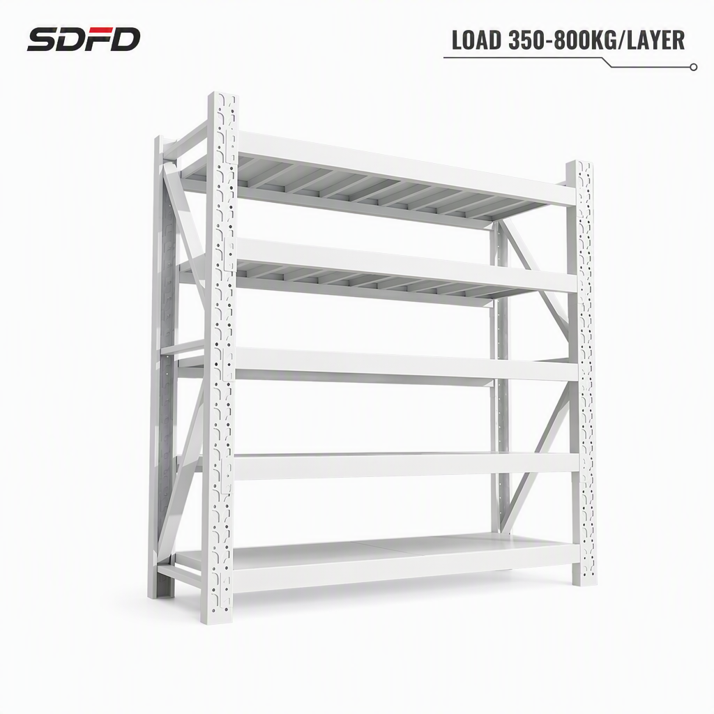 Industrial Medium Duty Longspan Shelving With Starter And Add-on Unit, Adjustable Warehouse Storage Rack For Logistics
