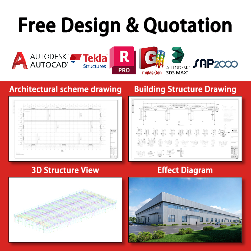 Zhongwei Environmentally Steel Structure Warehouse Building Wholesale Supplier Workshop Fast Installation Steel Frame Warehouse