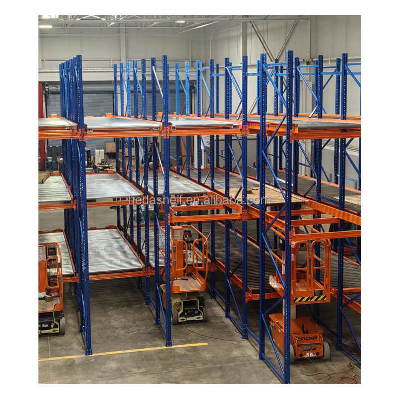 Heda Manufacturer Wholesale Heavy Duty Steel Gravity Flow Rack Customizable Warehouse Racking System FIFO
