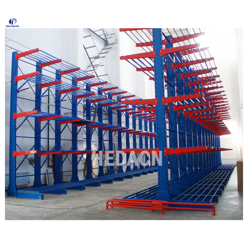 Cantilever Storage Rack Heavy Duty Single Sided H Steel Factory Cantilever Racking for Warehouse