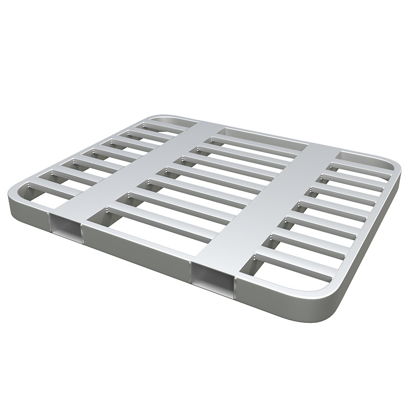 Galvanized Stackable Double-Sided Rounded-Edge Steel Pallet Forklifts; Pallet Rack Platform Moisture-Proof Pad Nestable 5 Ton