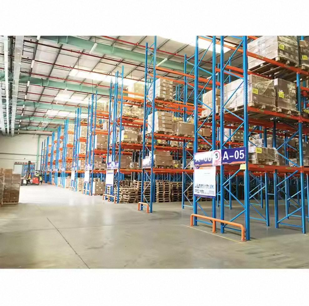 China's Durable Double Deep Pallet Rack Anti-Rust VNA Adjustable Metal Warehouse Racking Large Capacity Storage Made Steel Iron