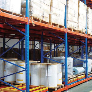 Durable Metal Push-back Pallet Rack with Powder Coating for Warehouse Storage
