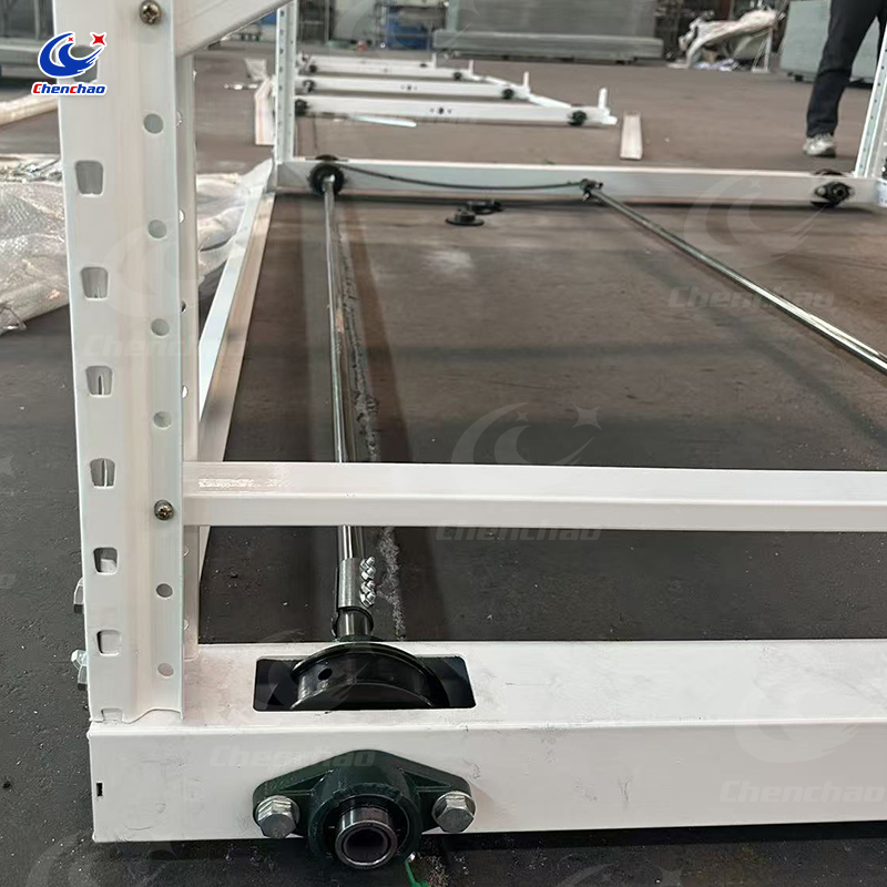 Multi-Layer Vertical Farm Grow Rack, Mobile Ebb and Flow Rolling Bench System for Indoor Hydroponic Greenhouse