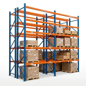 3000kg Adjustable Steel Pallet Rack Heavy Duty Boltless Shelving Anti-Rust Foldable Warehouse Storage