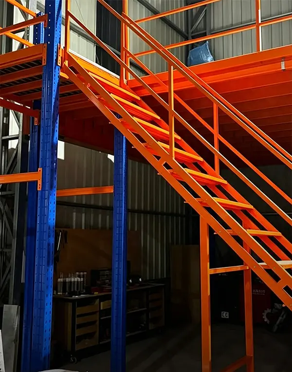 Shelving-Mezzanine Storage System for Distribution