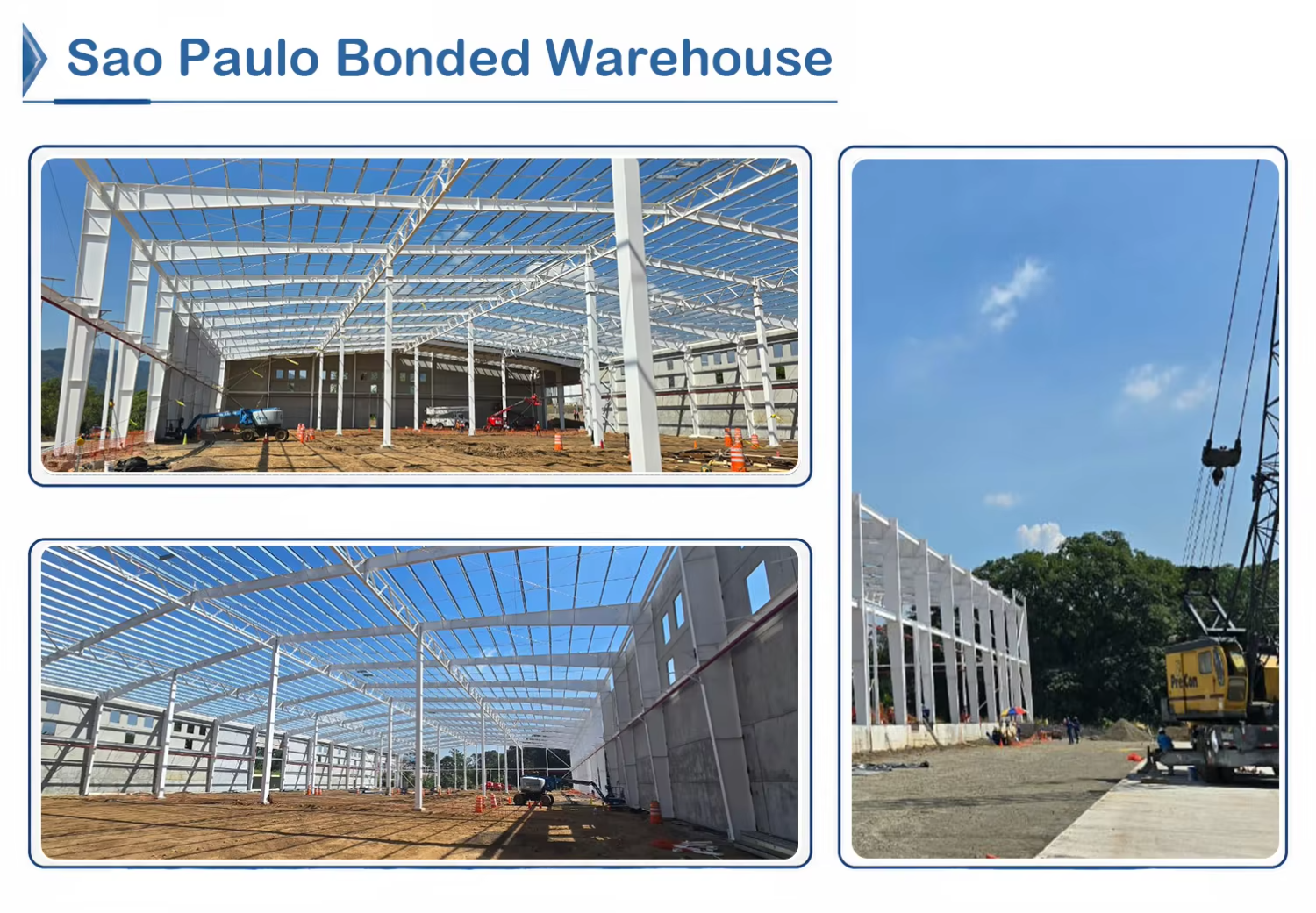 Prefabricated Metal Warehouse Building Steel Structure Industrial Storage Workshop Logistics Hub Steel Frame AISC CE ISO