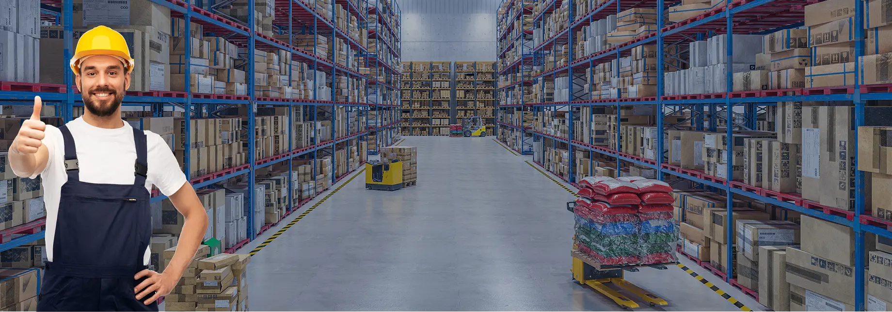 HEDA Shelves project engineer reviewing a warehouse racking installation