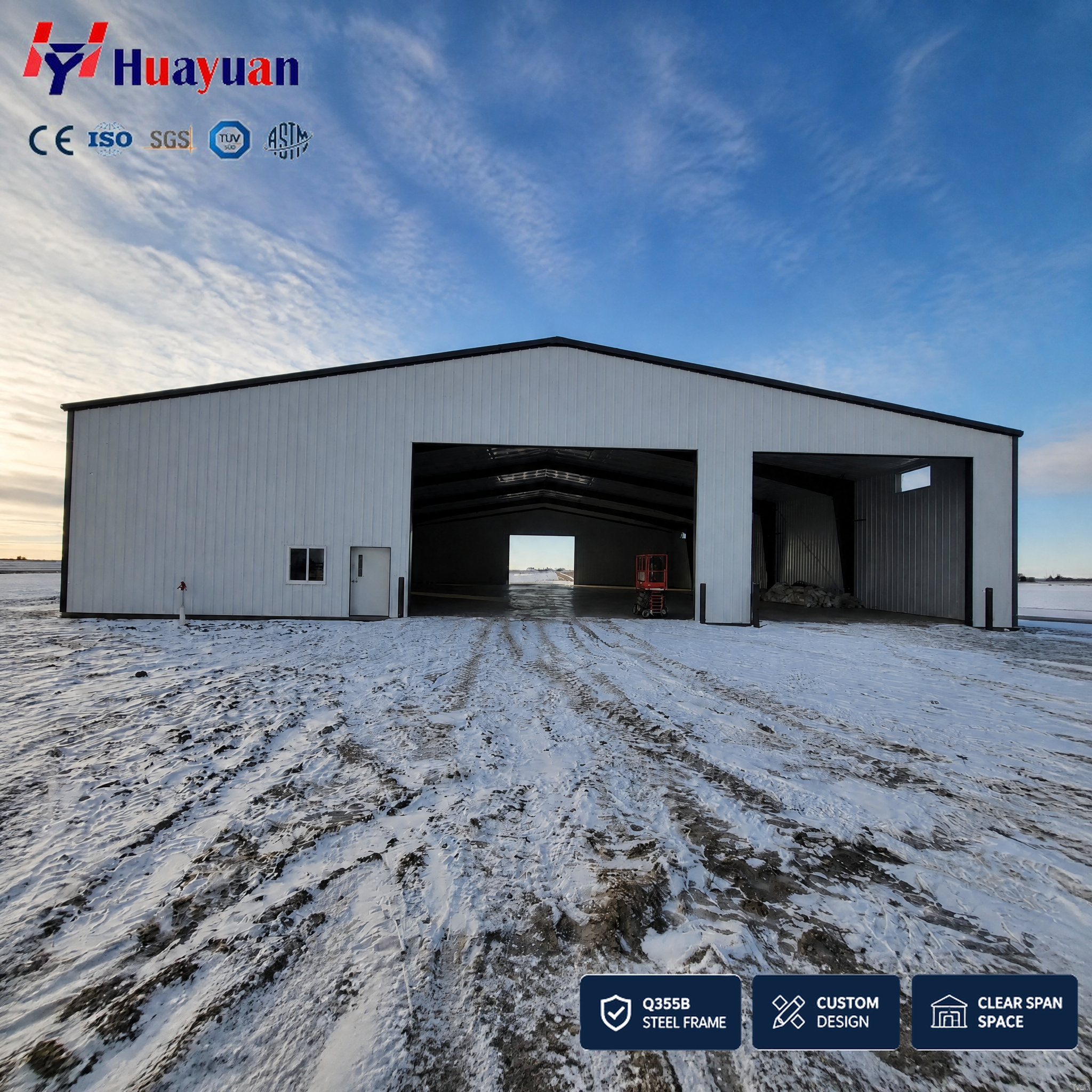Prefabricated Metal Warehouse Building Steel Structure Industrial Storage Workshop Logistics Hub Steel Frame AISC CE ISO