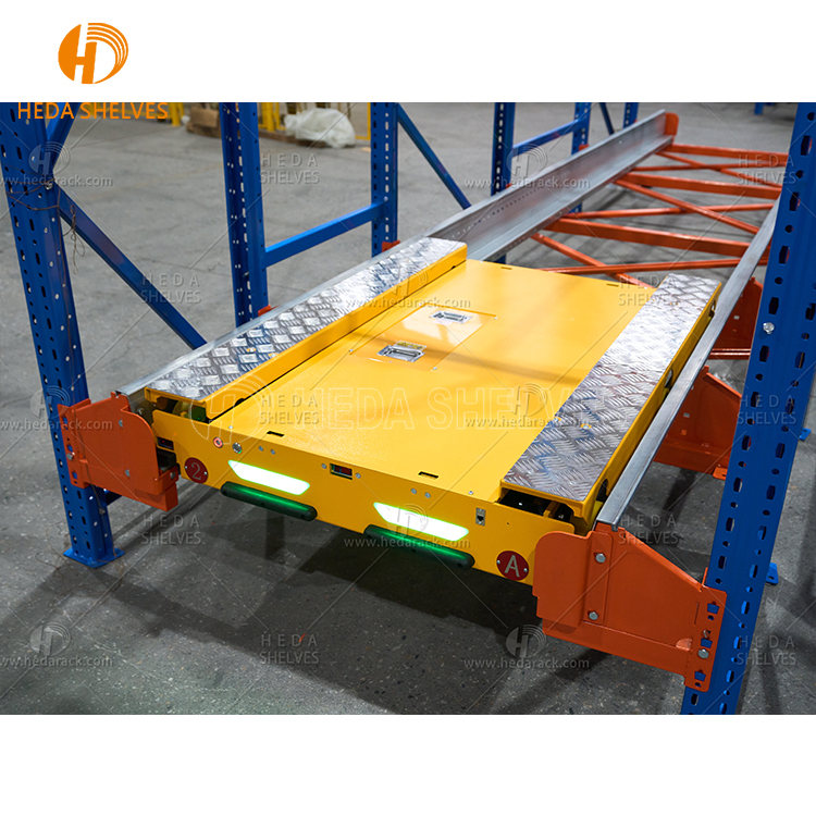 Warehouse Semi-autometic Racking System 4 Ways Direction Shuttle Car Remote Control Radio Shuttle Racking