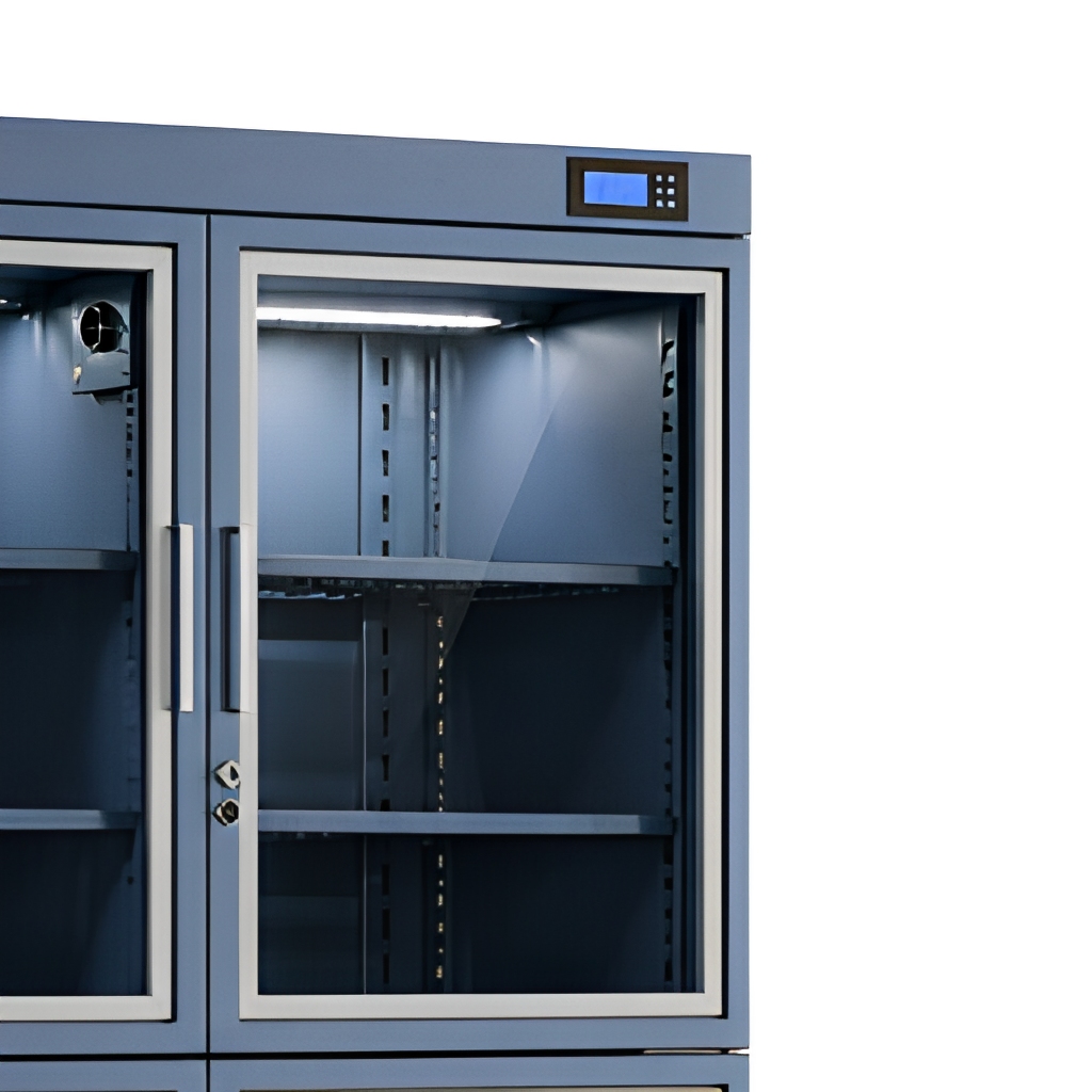 4 Door 220V Nitrogen Storage Cabinet Ultra Low Humidity ESD Safe Shelves Digital Control Moisture Sensitive Semiconductor IC PCB